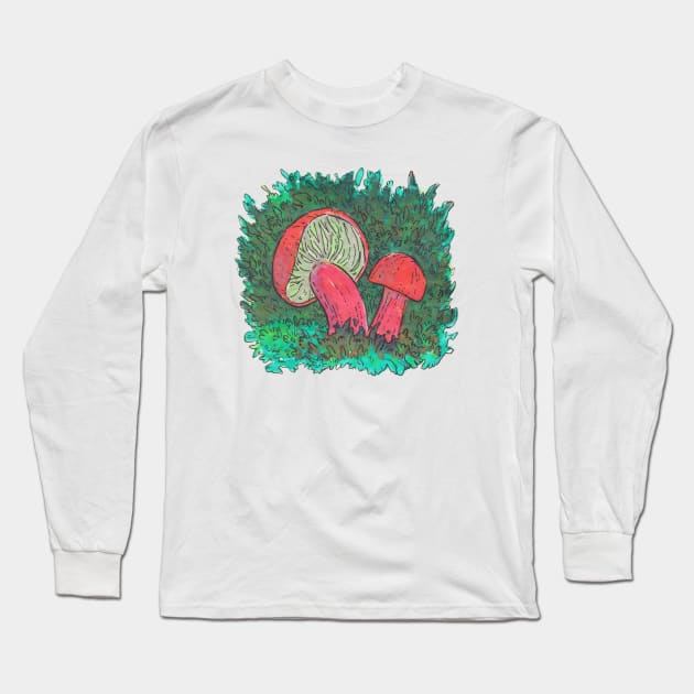 Mushrooms Long Sleeve T-Shirt by iisjah